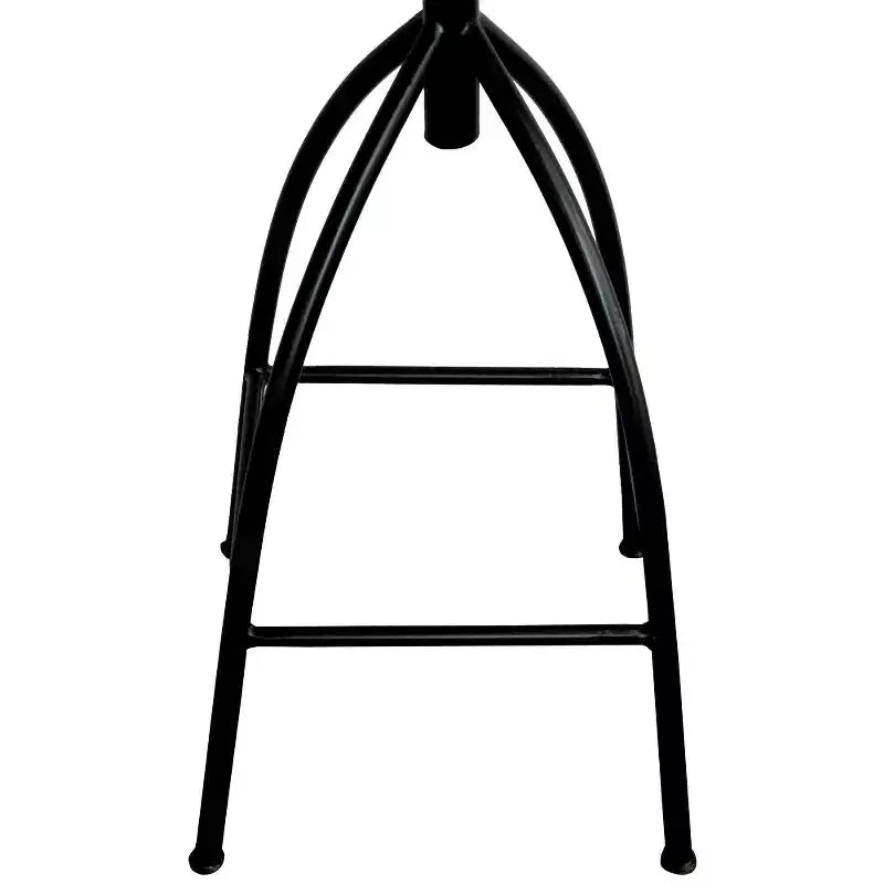 Tabouret pivotant industriel avec dossier, réglable en hauteur, style urbain 30-35", marron/noir