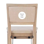 Tabouret de bar pliant Keira avec dossier rembourré en bois massif et siège rembourré, finition gris délavé - Linon
