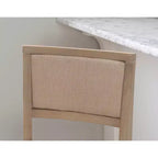Tabouret de bar pliant Keira avec dossier rembourré en bois massif et siège rembourré, finition gris délavé - Linon