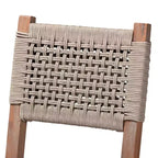 Heyna Tabouret de bar en corde tissée, hauteur comptoir, acajou, gris/naturel - bali & pari : Fabriqué en Indonésie, aucun assemblage requis