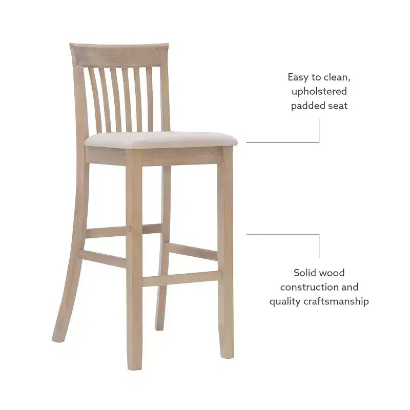 Linon Torino Tabouret Bois