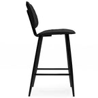 Lot de 2 tabourets de bar hauteur comptoir Skyla WyndenHall gris anthracite : Détails matelassés en losanges, cadre en contreplaqué, rembourrage en mousse