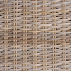bali & pari Tabouret de bar Toby en rotin et bois d'acajou, hauteur comptoir, gris Kubu/taupe rustique