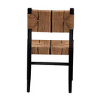bali & pari Chaise de salle à manger en papier Prita Paper Loom et bois d'acajou marron/noir