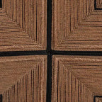 bali & pari Chaise de salle à manger en papier Prita Paper Loom et bois d'acajou marron/noir