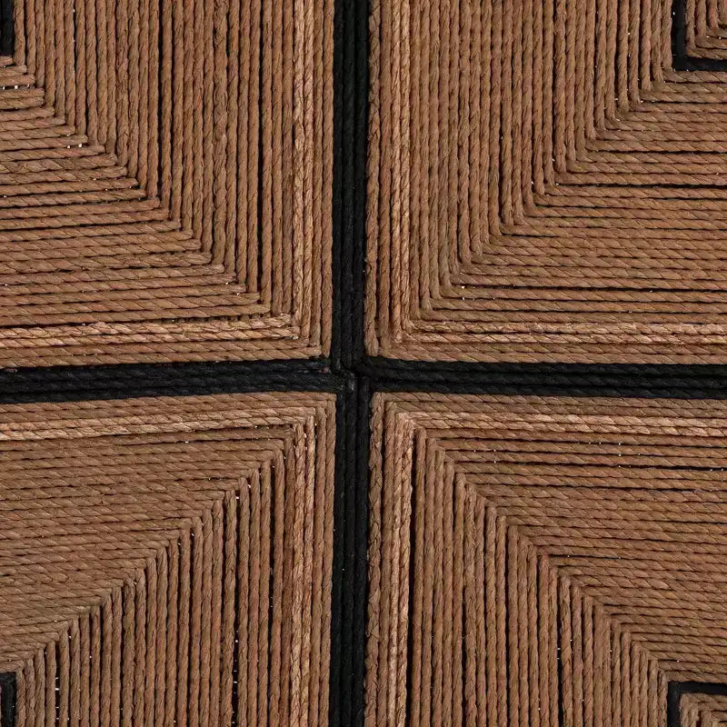 bali & pari Chaise de salle à manger en papier Prita Paper Loom et bois d'acajou marron/noir