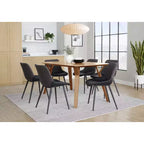 LumiSource Ensemble de 2 fauteuils d'appoint Outlaw bicolores en tissu Métal noir/PU noir/Gris