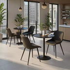 LumiSource Ensemble de 2 fauteuils d'appoint Outlaw bicolores en tissu Métal noir/PU noir/Gris
