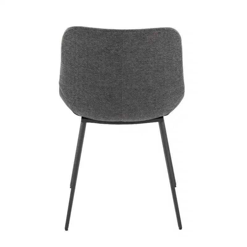 LumiSource Ensemble de 2 fauteuils d'appoint Outlaw bicolores en tissu Métal noir/PU noir/Gris