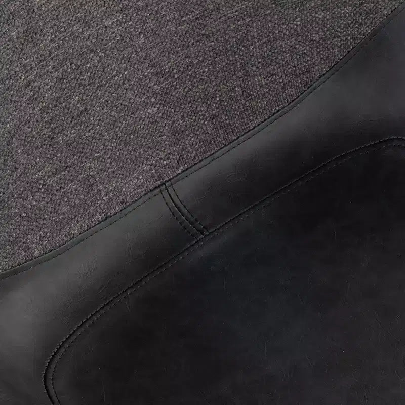 LumiSource Ensemble de 2 fauteuils d'appoint Outlaw bicolores en tissu Métal noir/PU noir/Gris