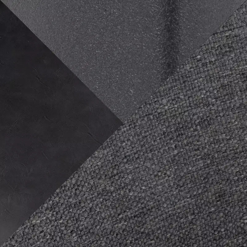 LumiSource Ensemble de 2 fauteuils d'appoint Outlaw bicolores en tissu Métal noir/PU noir/Gris