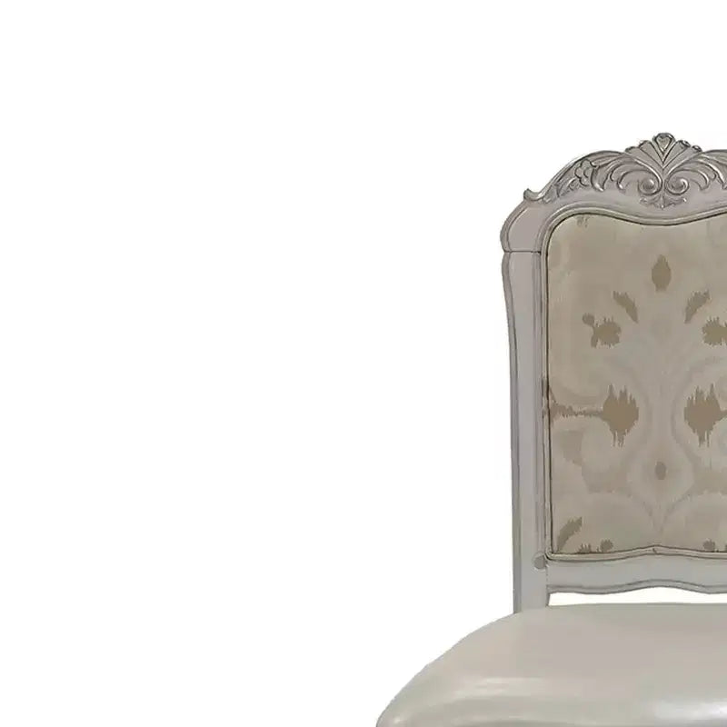 Chaise de salle à manger Dresden de 25,75 po : Rembourrée, dossier capitonné, bois composite - Acme Furniture