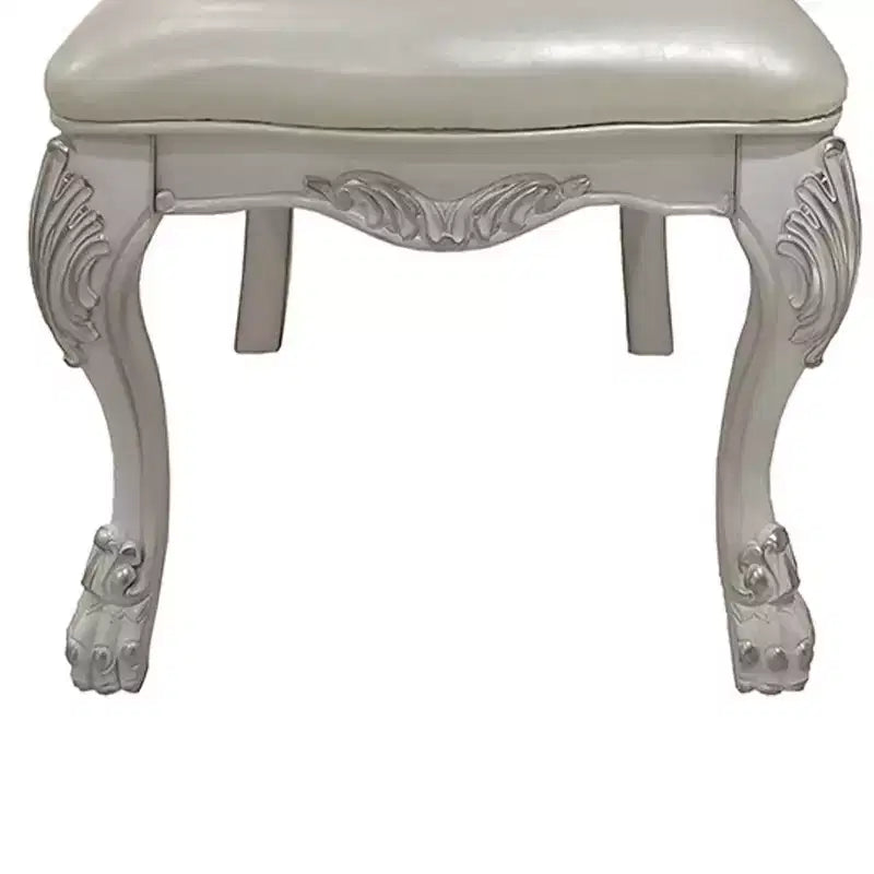 Chaise de salle à manger Dresden de 25,75 po : Rembourrée, dossier capitonné, bois composite - Acme Furniture