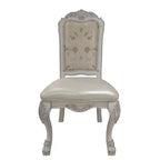 Chaise de salle à manger Dresden de 25,75 po : Rembourrée, dossier capitonné, bois composite - Acme Furniture