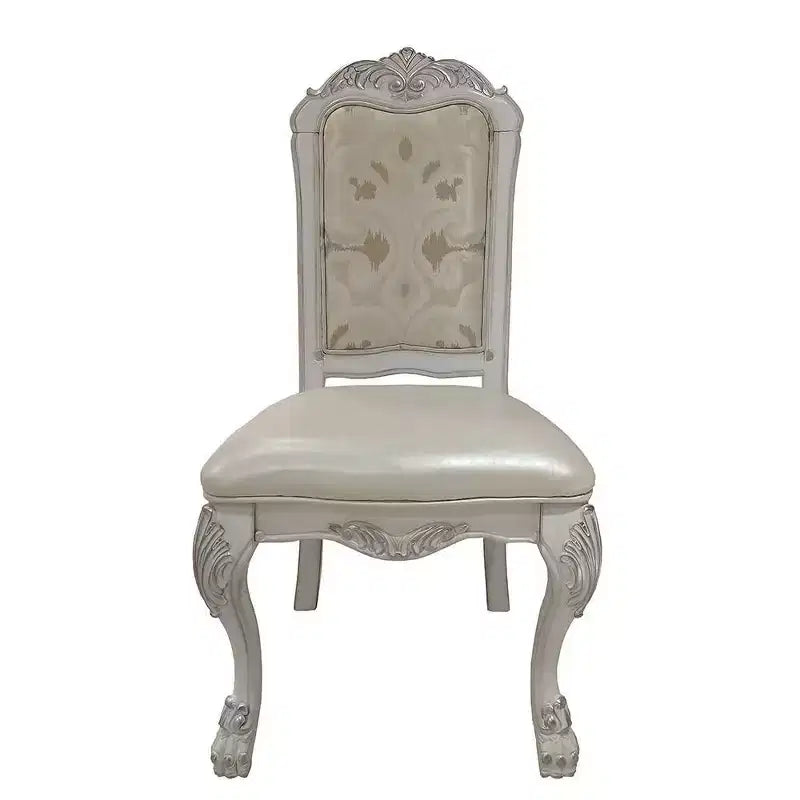 Chaise de salle à manger Dresden de 25,75 po : Rembourrée, dossier capitonné, bois composite - Acme Furniture