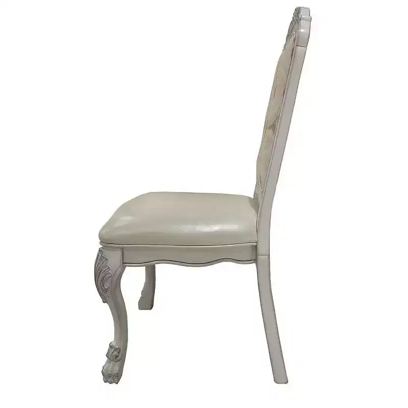 Chaise de salle à manger Dresden de 25,75 po : Rembourrée, dossier capitonné, bois composite - Acme Furniture