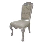 Chaise de salle à manger Dresden de 25,75 po : Rembourrée, dossier capitonné, bois composite - Acme Furniture