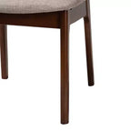 Baxton Studio Baxton Studio Chaises de salle à manger 2 pièces Dannon en tissu et bois Gris/Brun Noyer/Marron Clair : Revêtement en polyester, Structure en bois d'hévéa