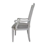 Chaise de salle à manger Katia Acme Furniture Lin gris clair/Finition blanc vieilli