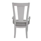 Chaise de salle à manger Katia Acme Furniture Lin gris clair/Finition blanc vieilli