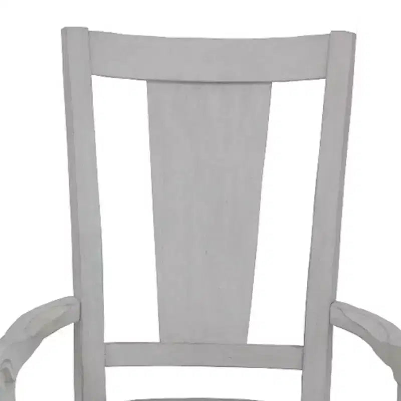Chaise de salle à manger Katia Acme Furniture Lin gris clair/Finition blanc vieilli