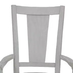 Chaise de salle à manger Katia Acme Furniture Lin gris clair/Finition blanc vieilli