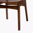Baxton Studio Ensemble de 2 Chaises de Salle à Manger Hesper en Bois et Rotin Noyer Brun/Brun Clair : Mid-Century, Dossier en Croissant, Pieds Inclinés