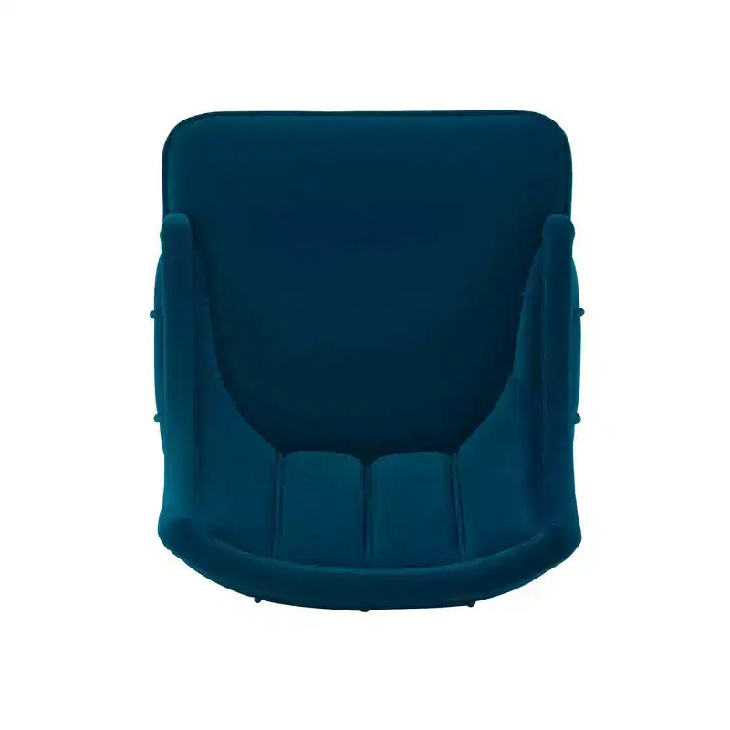 Lot de 2 chaises de salle à manger modernes en velours Eda bleu nuit - Manhattan Comfort