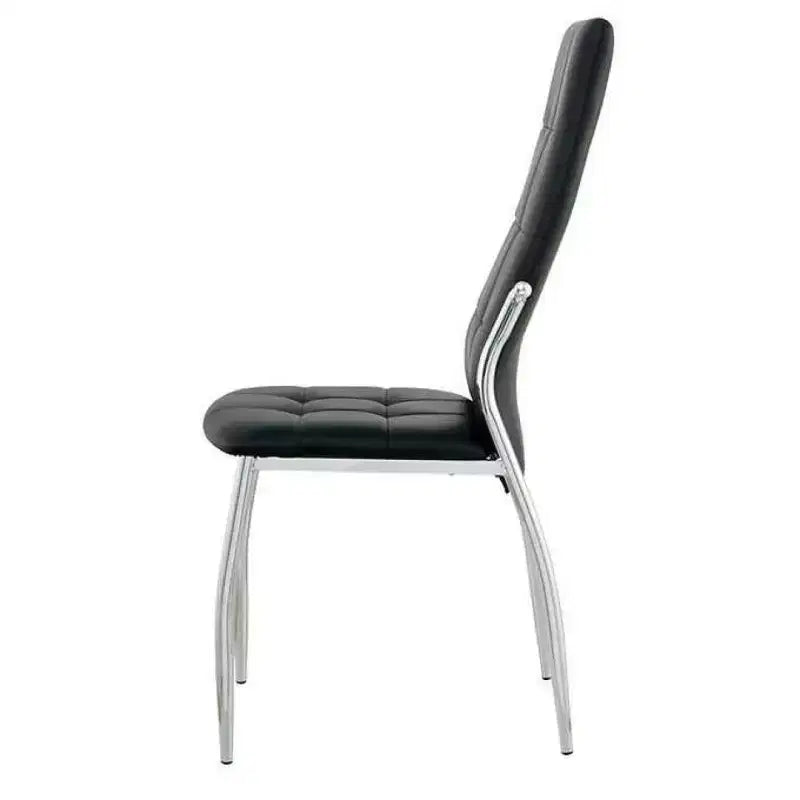 Brassex Lot de 4 Chaises de Salle à Manger Orion Noires