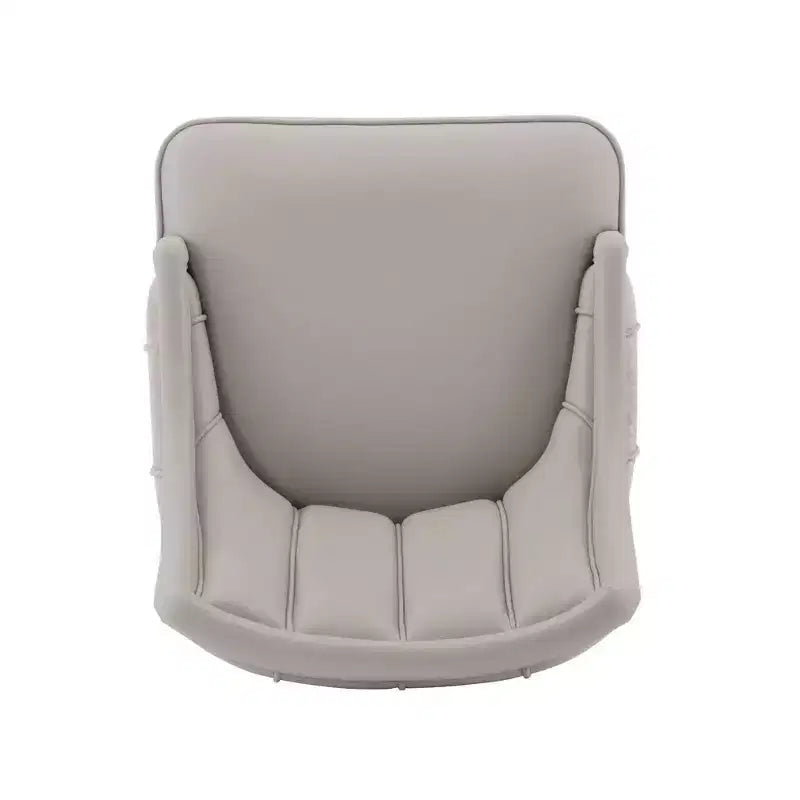 Chaise de salle à manger Eda moderne recouverte de velours et de similicuir gris - Manhattan Comfort