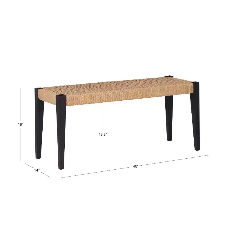 Banc de salle à manger Powell Clara noir