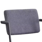 Chaises de salle à manger Cargo 22" Tissu gris et bronze - Acme Furniture : revêtement en cuir, cadre en métal, sans accoudoirs, facile à nettoyer