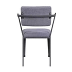 Chaises de salle à manger Cargo 22" Tissu gris et bronze - Acme Furniture : revêtement en cuir, cadre en métal, sans accoudoirs, facile à nettoyer