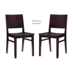 Lot de 2 chaises d'appoint à dossier moderne Devin marron - Linon : Structure en hêtre, Style Mid-century, Aucun assemblage requis