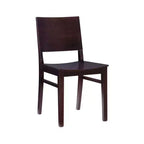 Lot de 2 chaises d'appoint à dossier moderne Devin marron - Linon : Structure en hêtre, Style Mid-century, Aucun assemblage requis