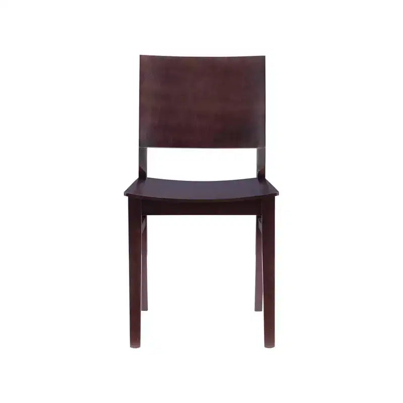 Lot de 2 chaises d'appoint à dossier moderne Devin marron - Linon : Structure en hêtre, Style Mid-century, Aucun assemblage requis