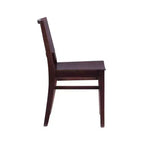 Lot de 2 chaises d'appoint à dossier moderne Devin marron - Linon : Structure en hêtre, Style Mid-century, Aucun assemblage requis