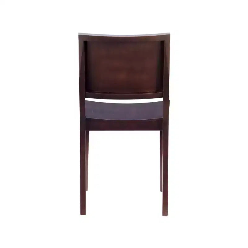 Lot de 2 chaises d'appoint à dossier moderne Devin marron - Linon : Structure en hêtre, Style Mid-century, Aucun assemblage requis