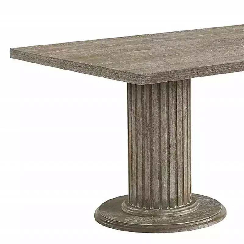 Table à manger Gabrian de 84 po, finition recyclée : double pied, 8 places – Meubles Acme