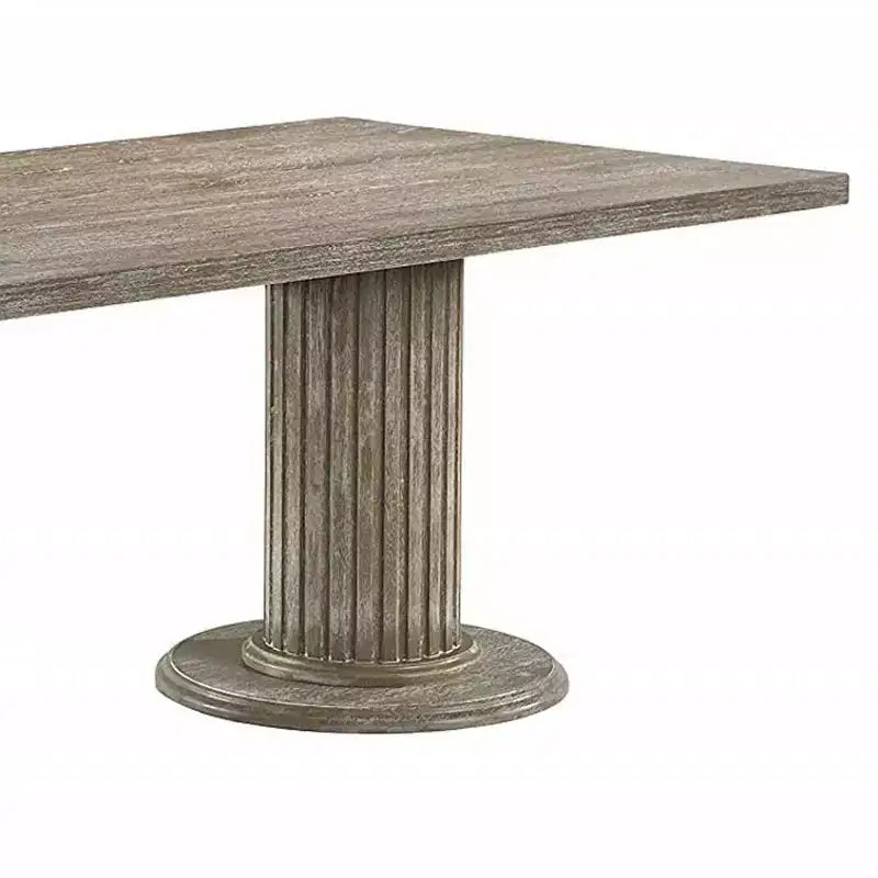 Table à manger Gabrian de 84 po, finition recyclée : double pied, 8 places – Meubles Acme