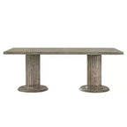 Table à manger Gabrian de 84 po, finition recyclée : double pied, 8 places – Meubles Acme