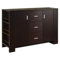 Inger Modern Buffet w/Side Shelves Espresso - HOMES: Inside + Out: Storage Console, Kitchen Hutch