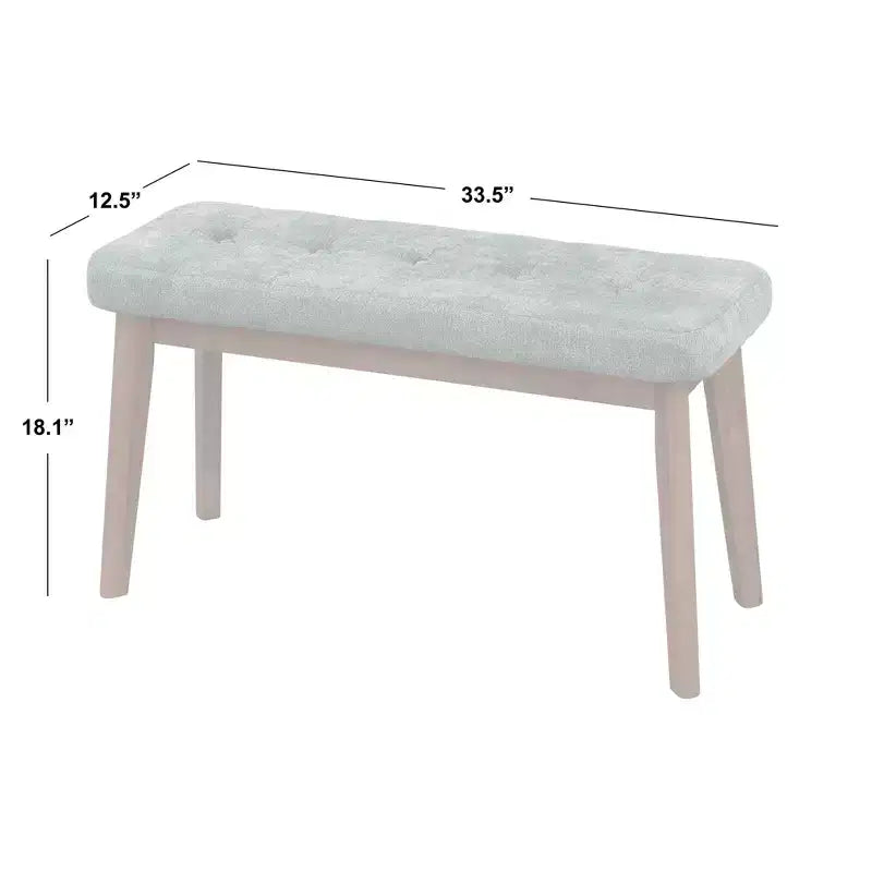 Ensemble de salle à manger moderne 4 pièces Buylateral Nettie du milieu du siècle avec banc Noyer/Bleu sarcelle