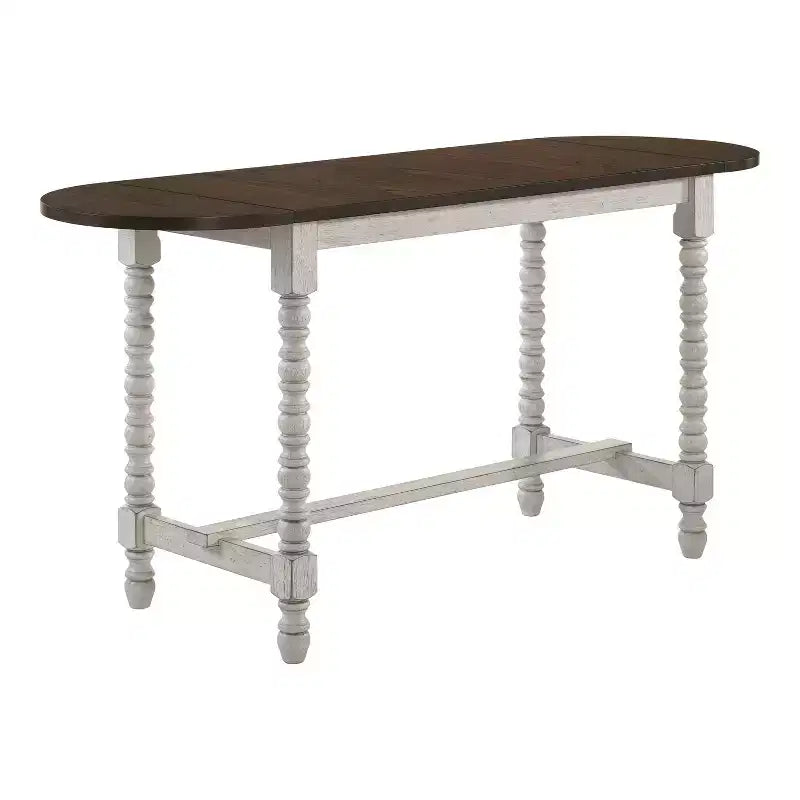71" Nolte Farmhouse Counter Height Table with Drop Leaf - miBasics