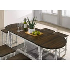 Table de salle à manger style rustique Nolte de 71 po avec rallonge - miBasics