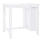 Table de comptoir Shelby en bois massif peu encombrante, blanc - Powell