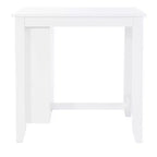 Table de comptoir Shelby en bois massif peu encombrante, blanc - Powell