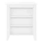 Table de comptoir Shelby en bois massif peu encombrante, blanc - Powell