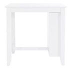 Table de comptoir Shelby en bois massif peu encombrante, blanc - Powell