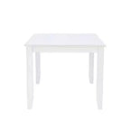 Ensemble de salle à manger 5 pièces en bois massif Harleau Blanc - Powell : Table rectangulaire, 4 chaises, style nautique